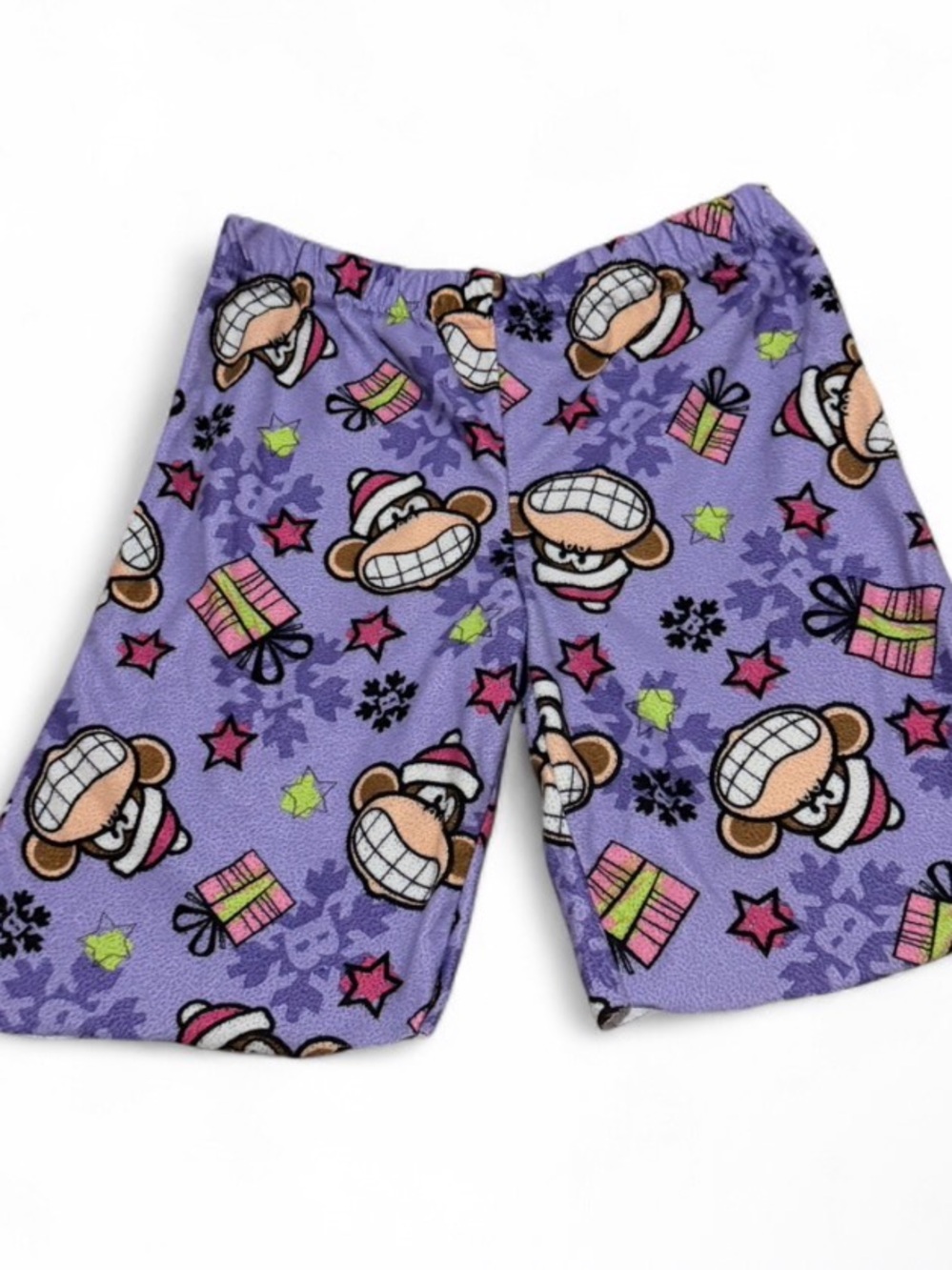 Y2K Bobby Jack Purple Holiday Monkey Pajama Shorts